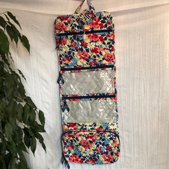 Vera Bradley Handbags - VERA BRADLEY Summer Cottage organizer hanging travel cosmetic bag LARGE retired